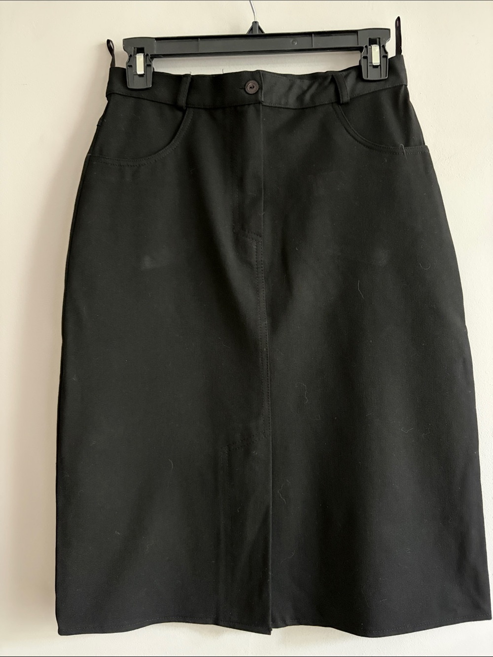 Classic Black Midi Pencil Skirt - Tailored Everyday Essential